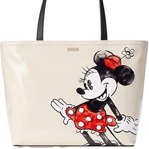 ♠️ 🆕 Kate Spade SET Minnie Mouse TOTE and a KEYCHAIN